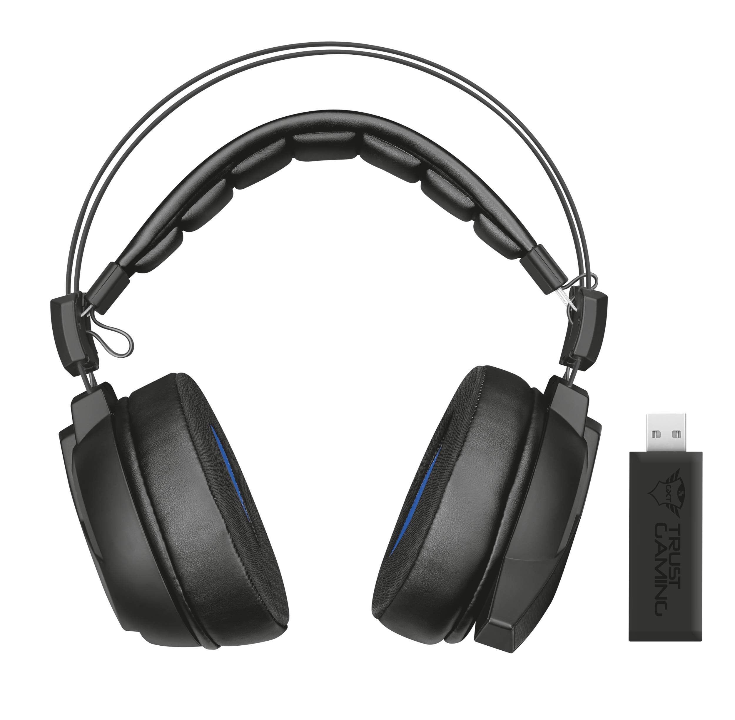 Trust Gaming GXT 393 Magna Casque sans fil avec son surround 7.1 Noir Trust Gaming GXT 393 Magna Casque sans fil avec son surround 7.1 Noir